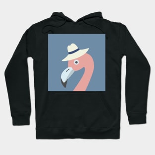 Pink Flamingo in a hat Hoodie